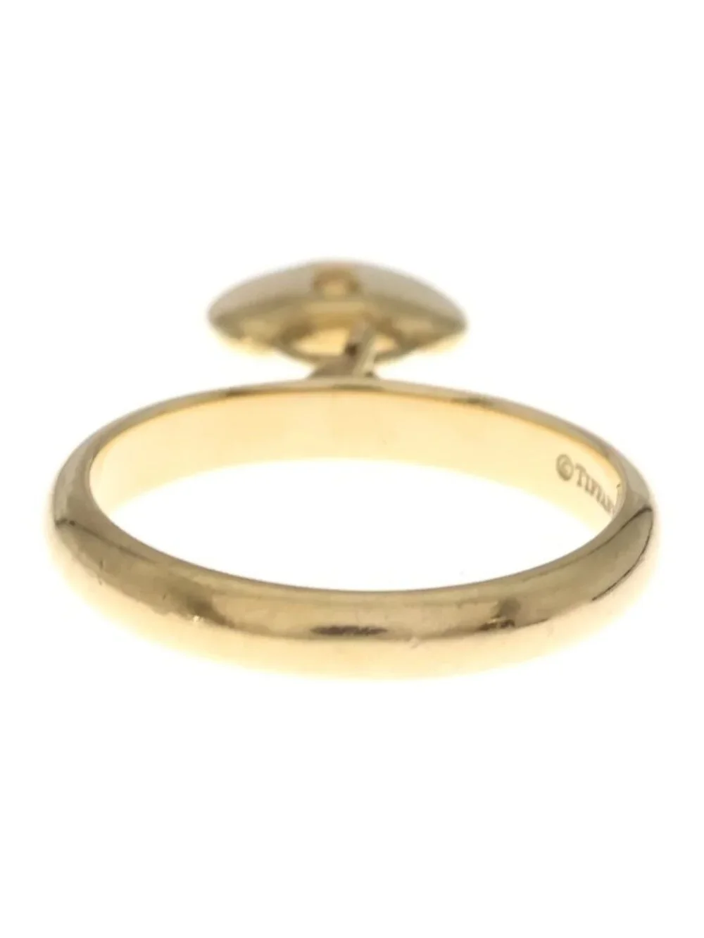 Tiffany & Co Heart Lock Charm Ring Pink Gold PG